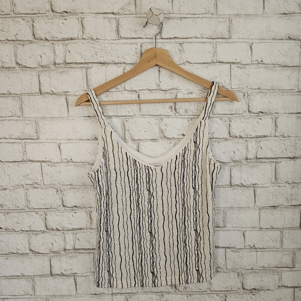 ☆ XSCAPE Striped Glitter Camisole, M ☆